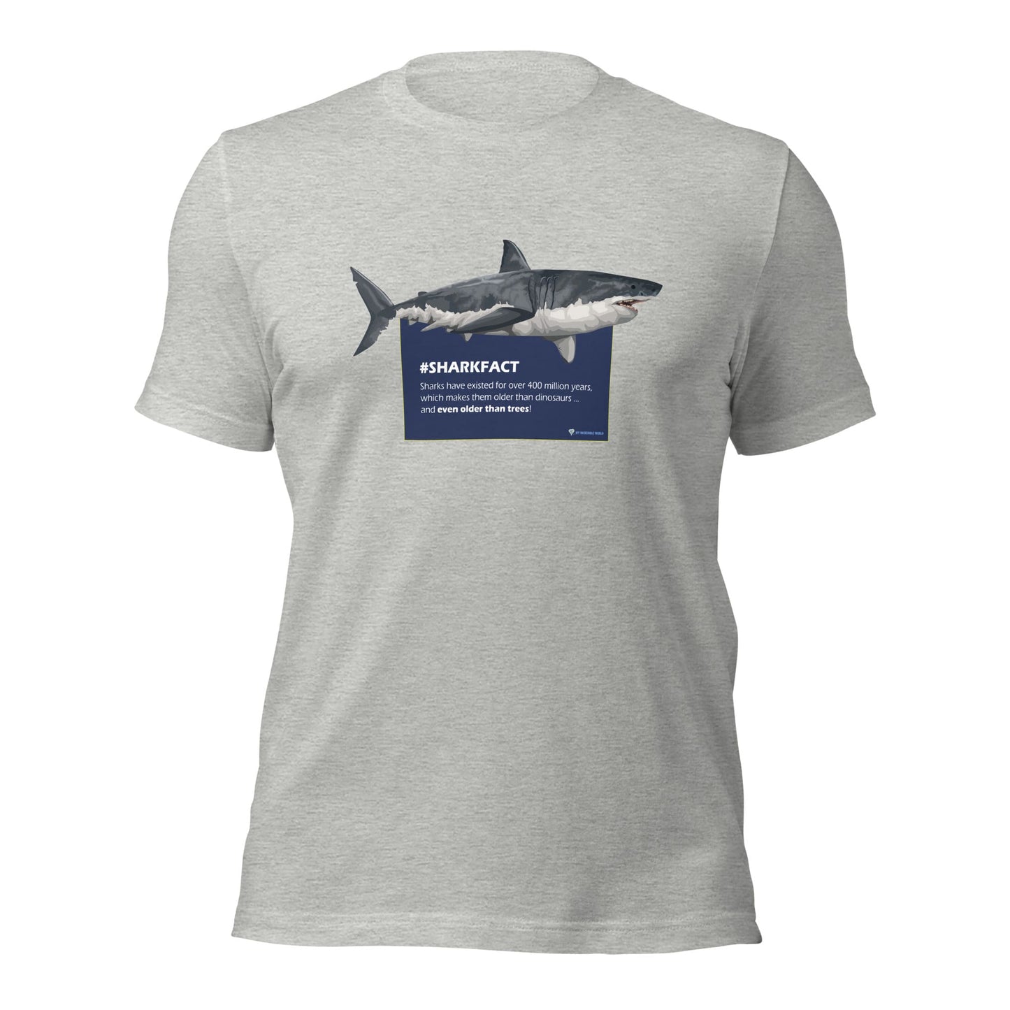 "#SHARKFACT Sharks Are Older Than Trees" Shark T-Shirt (Adult Unisex/Men's) Athletic Heather / XS