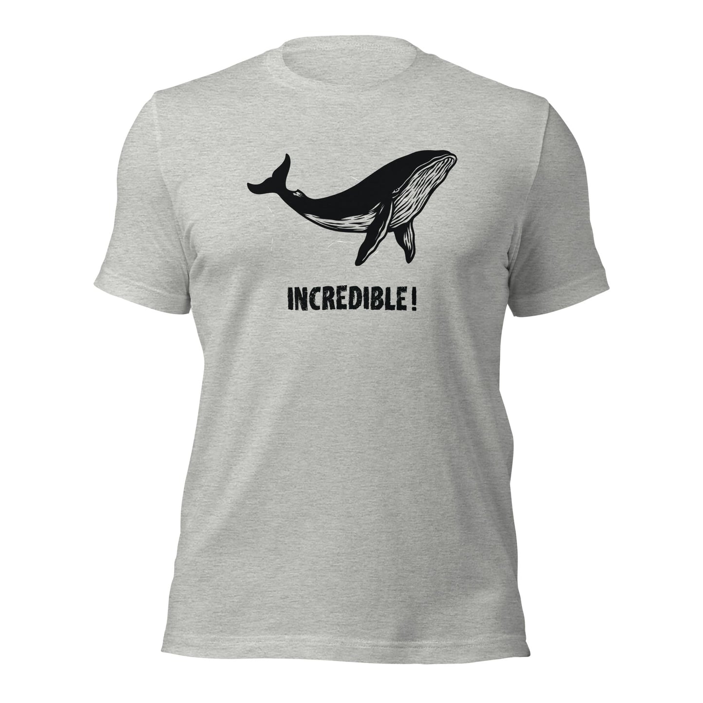 "Whales Are Incredible" Whale T-Shirt (Adult Men's/Unisex) Athletic Heather / XS