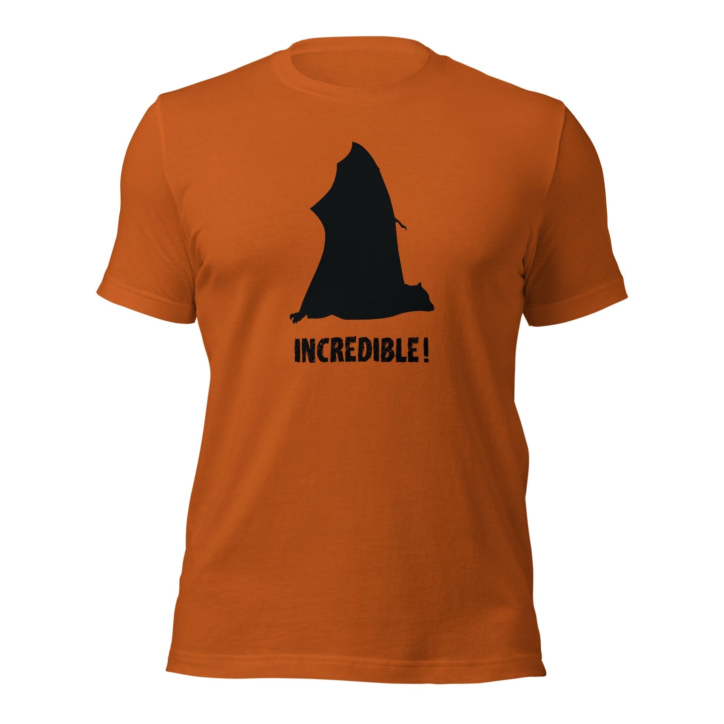 "Bats Are Incredible" Bat T-Shirt - Black Print (Adult Unisex) Autumn / S