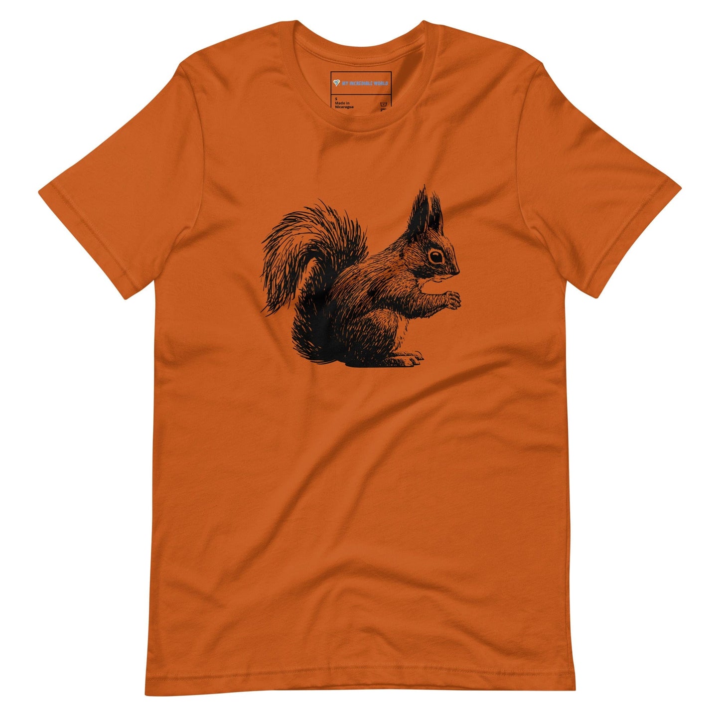 "Gentle Squirrel" Squirrel Sketch T-Shirt (Adult Unisex) Autumn / S