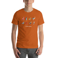 "I Like Birds" Bird Lovers T-Shirt (Adult Unisex / Men's) Autumn / S