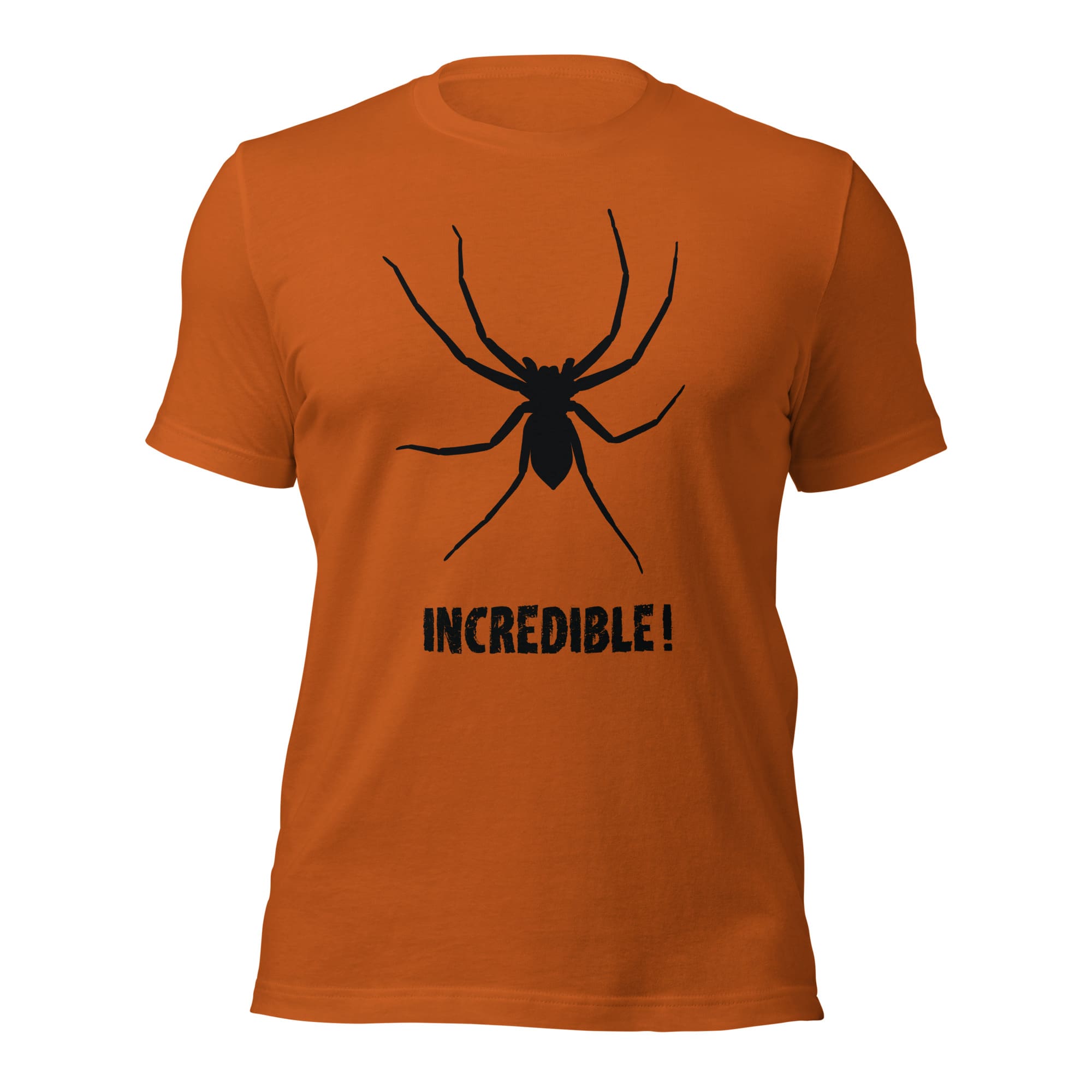 "Spiders are Incredible" Spider T-Shirt - Black Print (Adult Unisex / Men's) Autumn / S