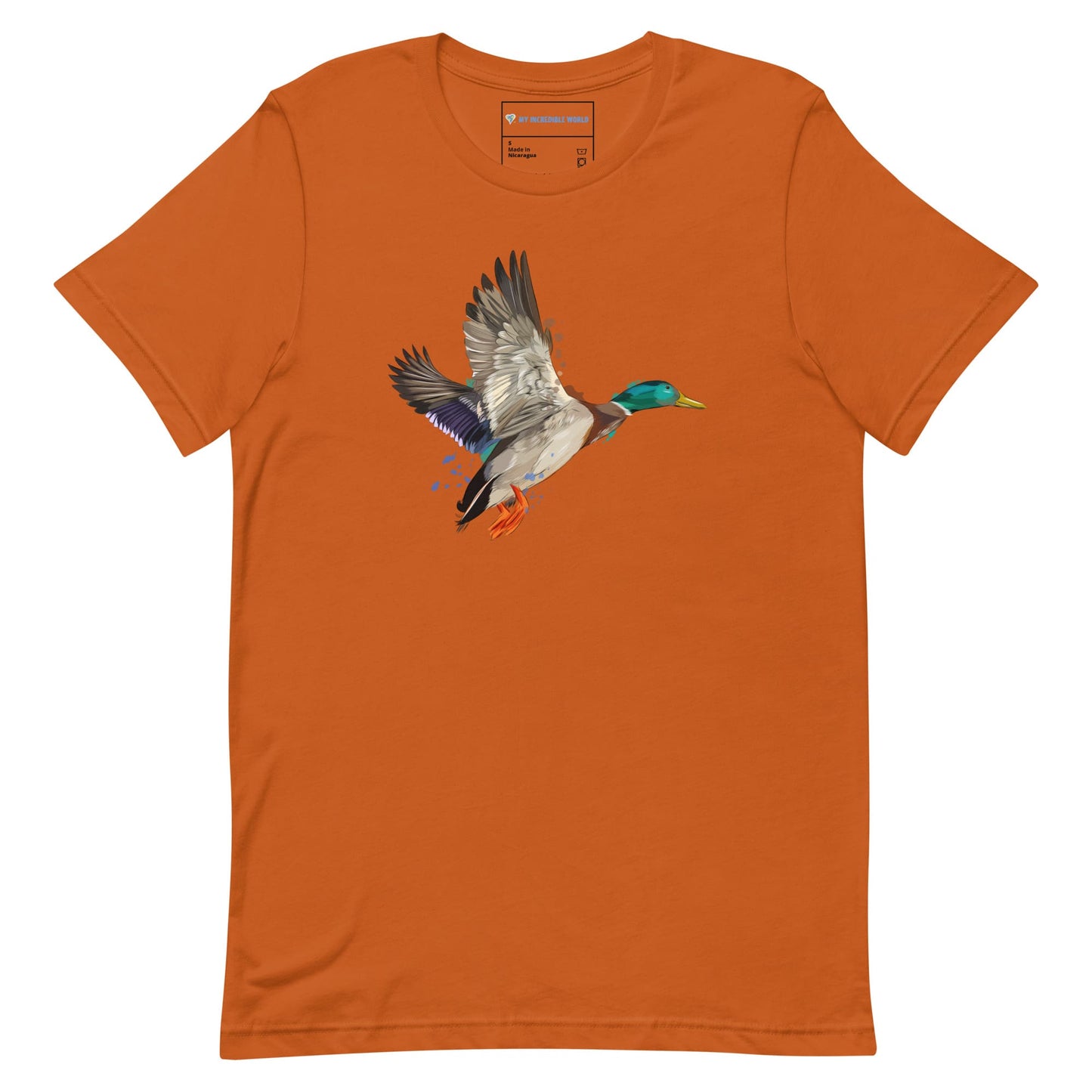 "Watercolor Duck" Mallard Duck T-Shirt (Adult Unisex) Autumn / S