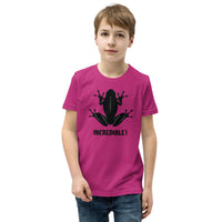 "Frogs Are Incredible" Frog T-Shirt for Youth/Kids (Black Print) Berry / S