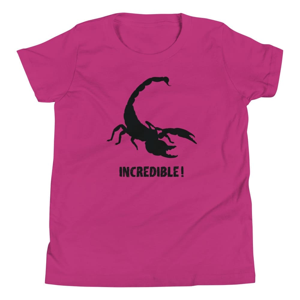 "Scorpions Are Incredible" Scorpions T-Shirt for Youth / Kids (Black Print) Berry / S