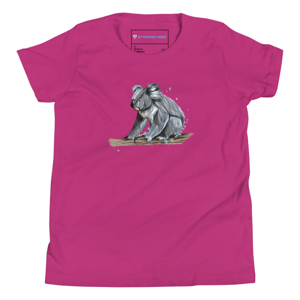 "Watercolor Koala" Koala T-Shirt (Youth/Kids) Berry / S