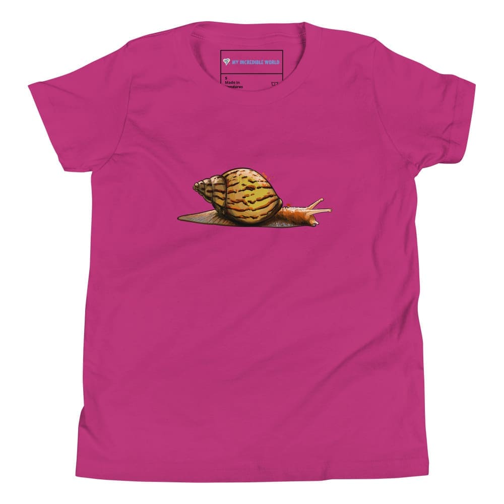 "Watercolor Snail" Snail T-Shirt (Youth/Kids) Berry / S