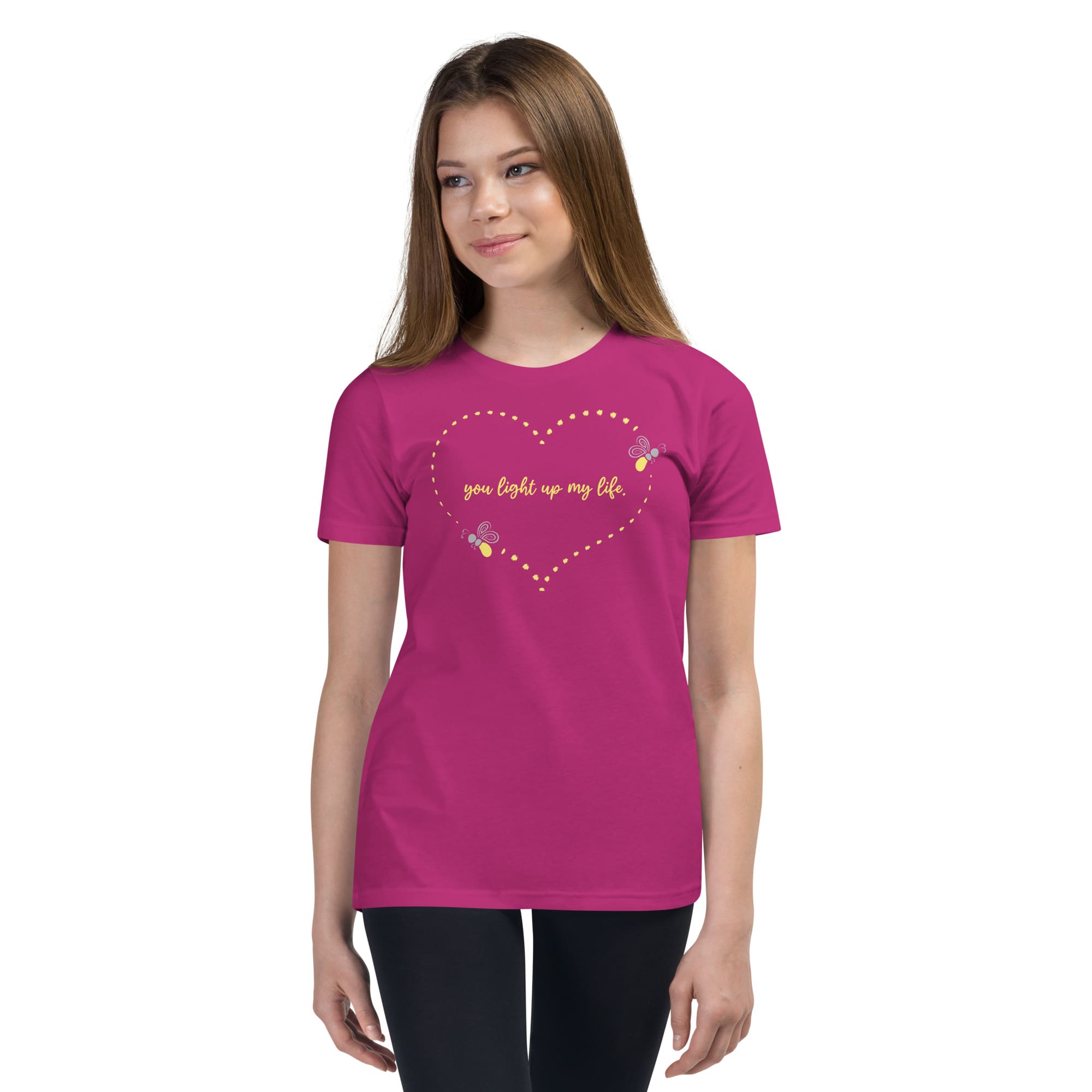 "You Light Up My Life" Firefly T-Shirt for Kids/Youth Berry / S