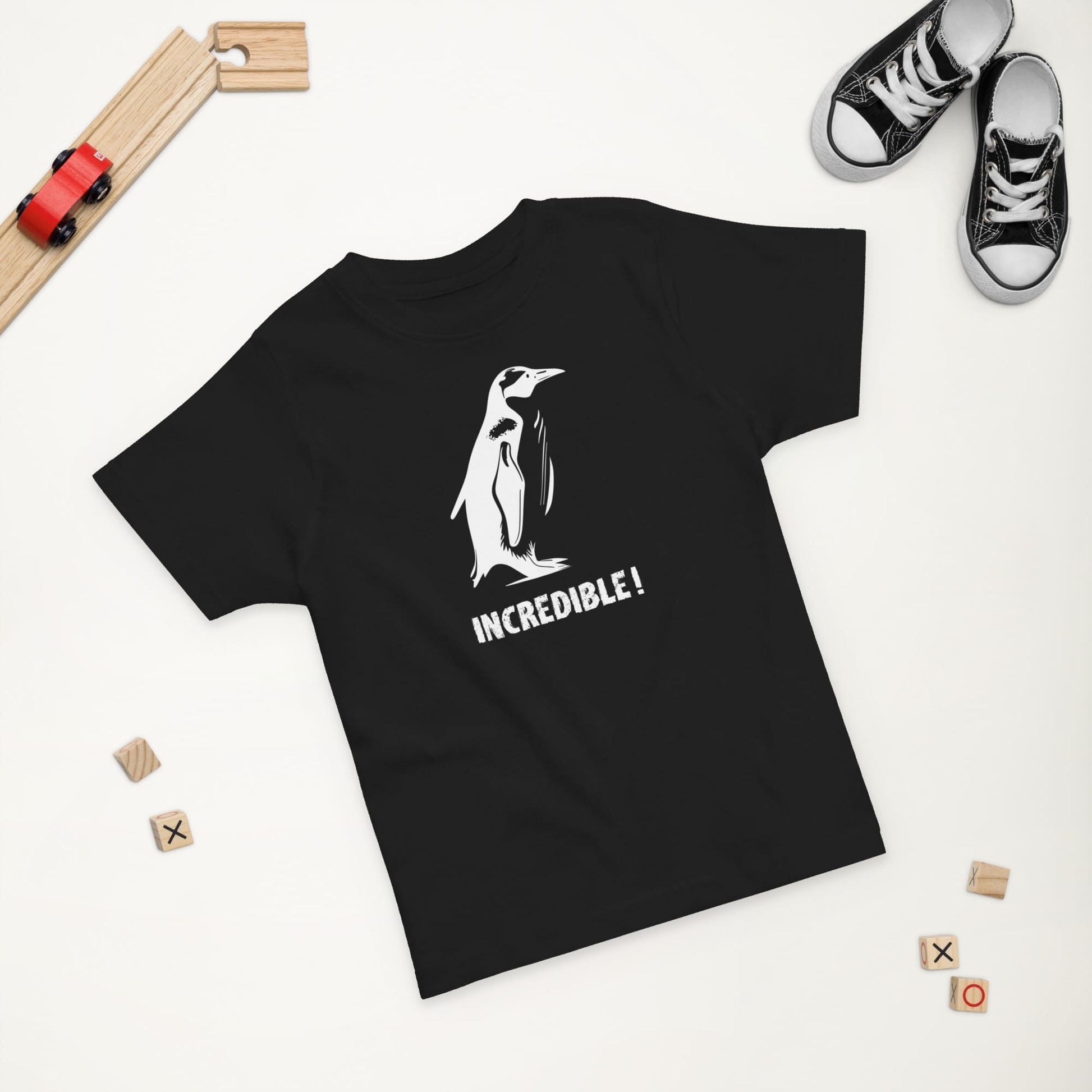 Penguins Are Incredible!” Penguin T-Shirt – White Print (Toddlers) Black / 2