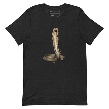 "Watercolor Cobra" Cobra Snake T-Shirt (Adult Unisex) Black Heather / XS