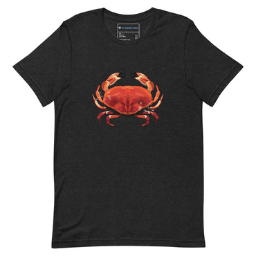 "Watercolor Crab" Crab T-Shirt (Adult Unisex) Black Heather / XS