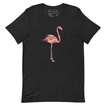 "Watercolor Flamingo" Flamingo T-Shirt (Adult Unisex) Black Heather / XS