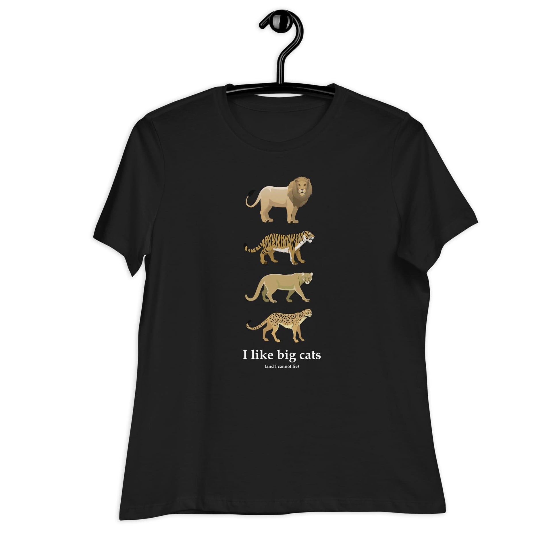 "I Like Big Cats (And I Cannot Lie)" Big Cat Lover's T-Shirt (Women's) Black / S