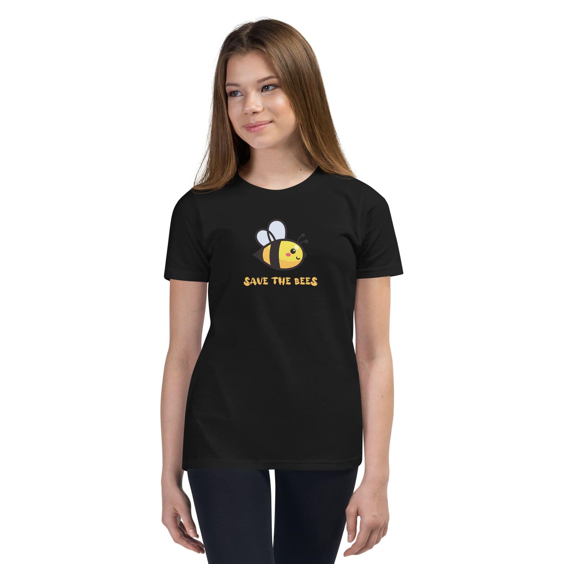 "Save the Bees" Bee T-Shirt for Youth/Kids Black / S