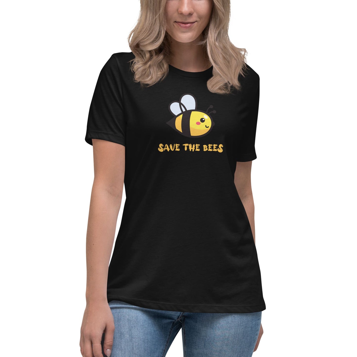 "Save the Bees" Bee T-Shirt (Women's) Black / S