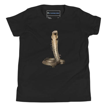 "Watercolor Cobra" Cobra Snake T-Shirt (Youth/Kids) Black / S