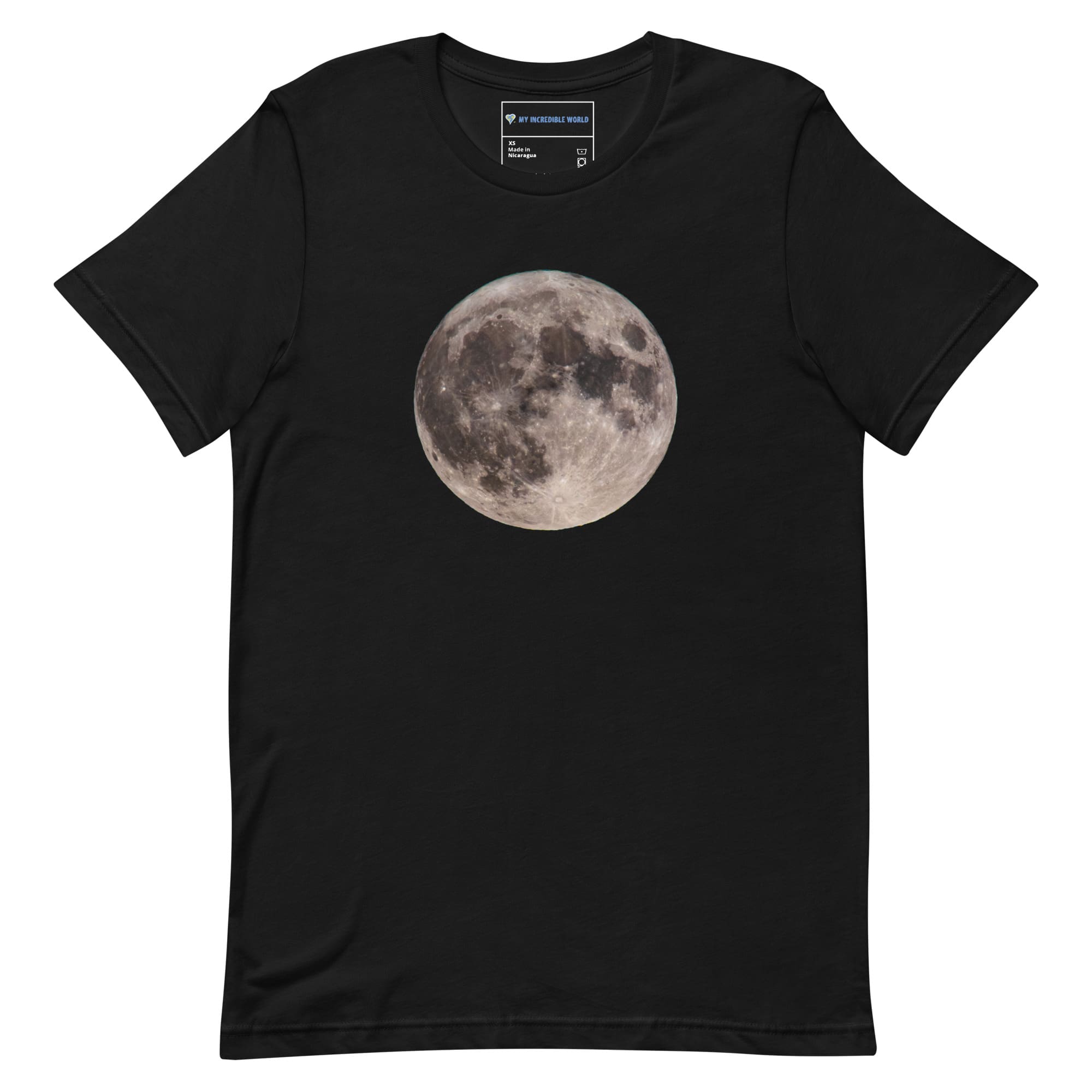 "Blue Moon Supermoon" Full Moon T-Shirt (Adult Unisex) Black / XS