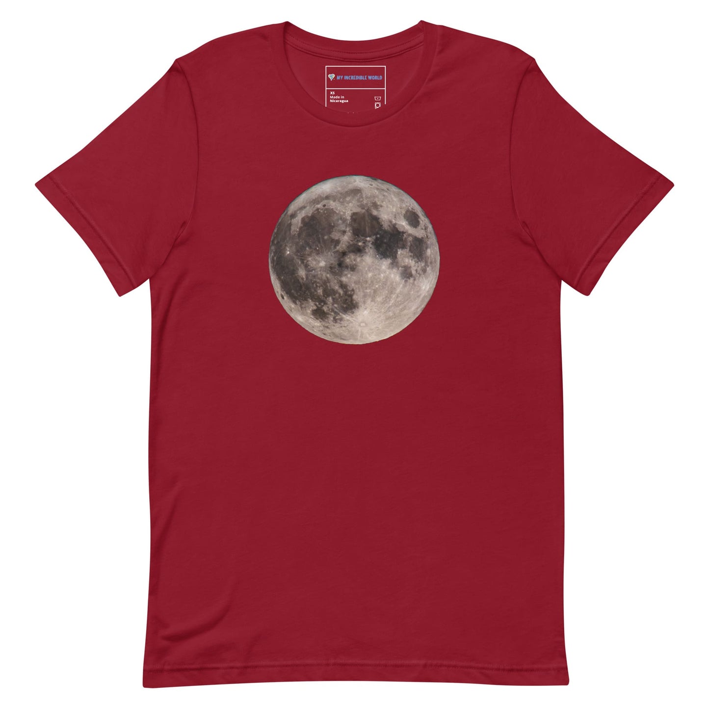 "Blue Moon Supermoon" Full Moon T-Shirt (Adult Unisex) Cardinal / XS