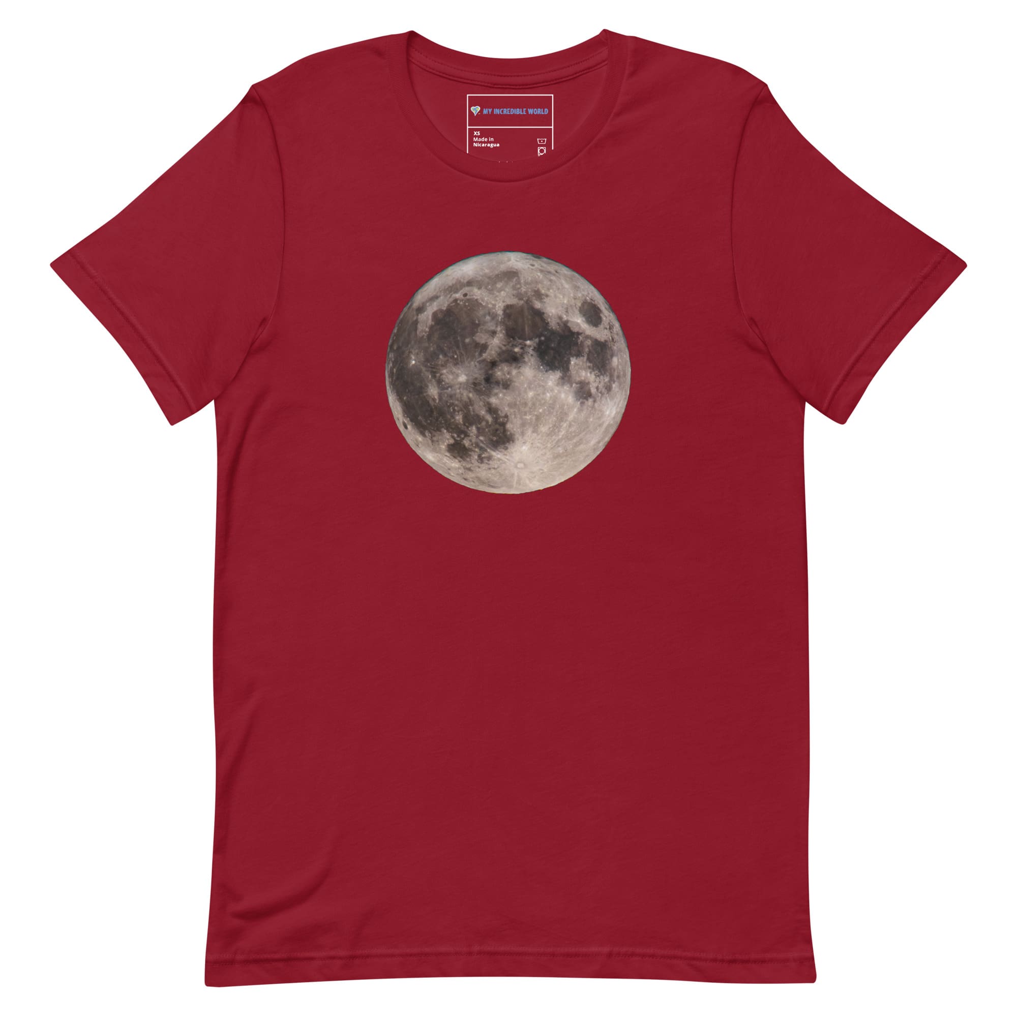 "Blue Moon Supermoon" Full Moon T-Shirt (Adult Unisex) Cardinal / XS