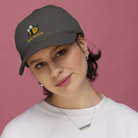 "Save the Bees" Organic Cotton Baseball Cap Charcoal