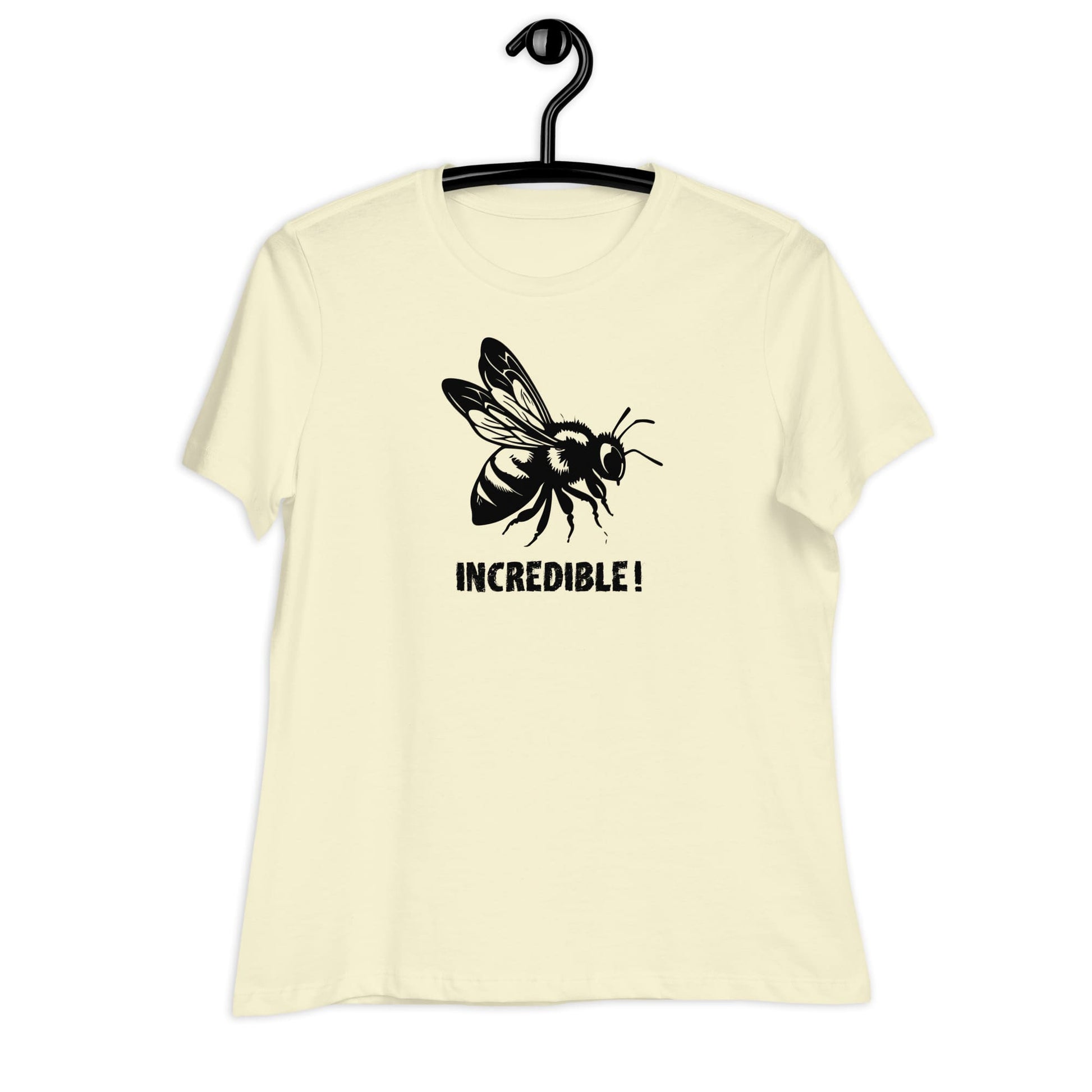 "Bees Are Incredible" Bee T-Shirt for Women - Black Print Citron / S