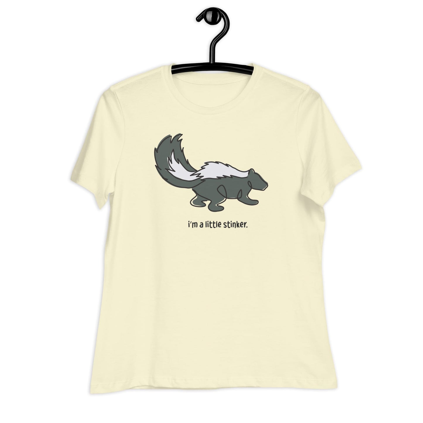 "I'm a Little Stinker" Skunk T-Shirt for Women Citron / S