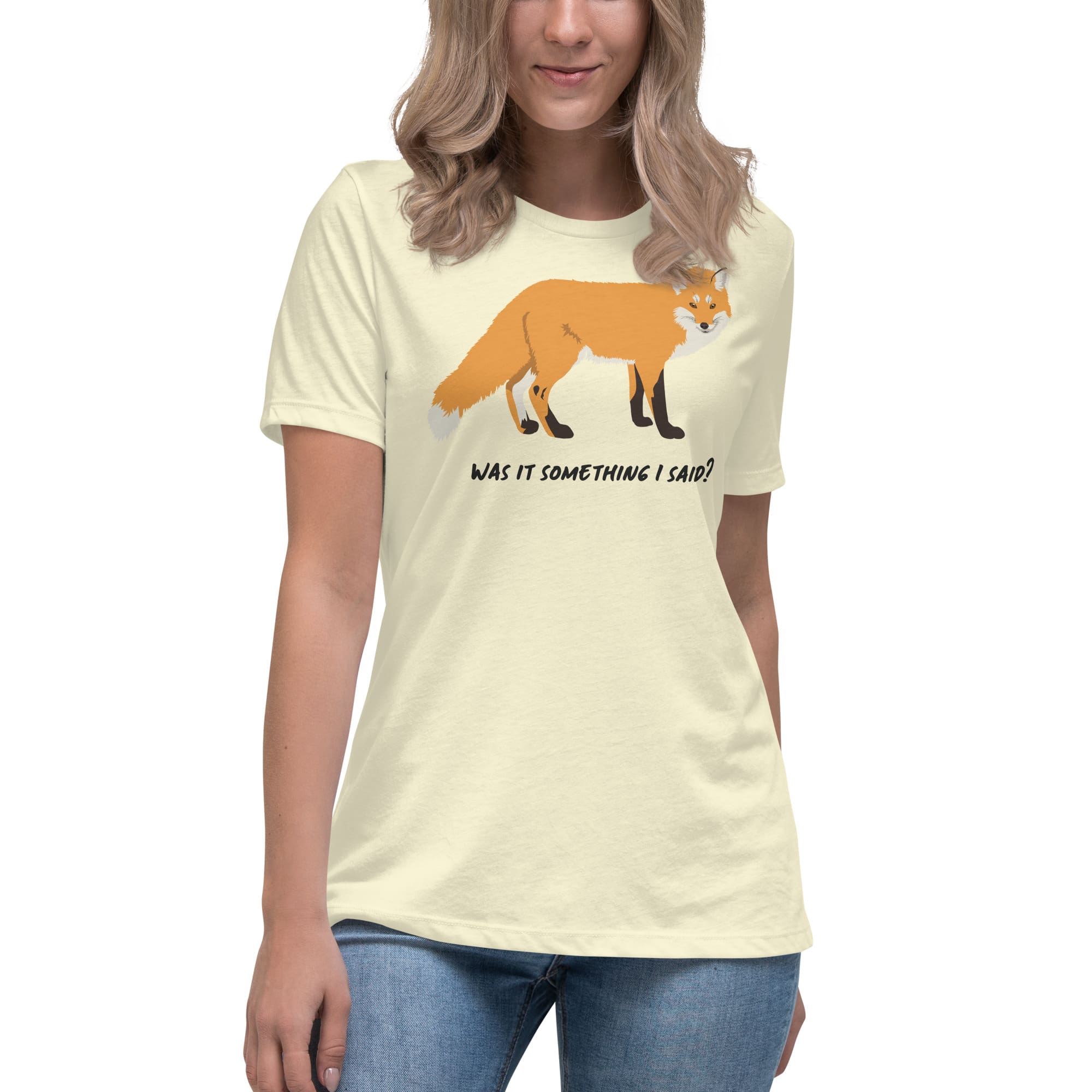 "Was It Something I Said?" Fox T-Shirt (Women's) Citron / S