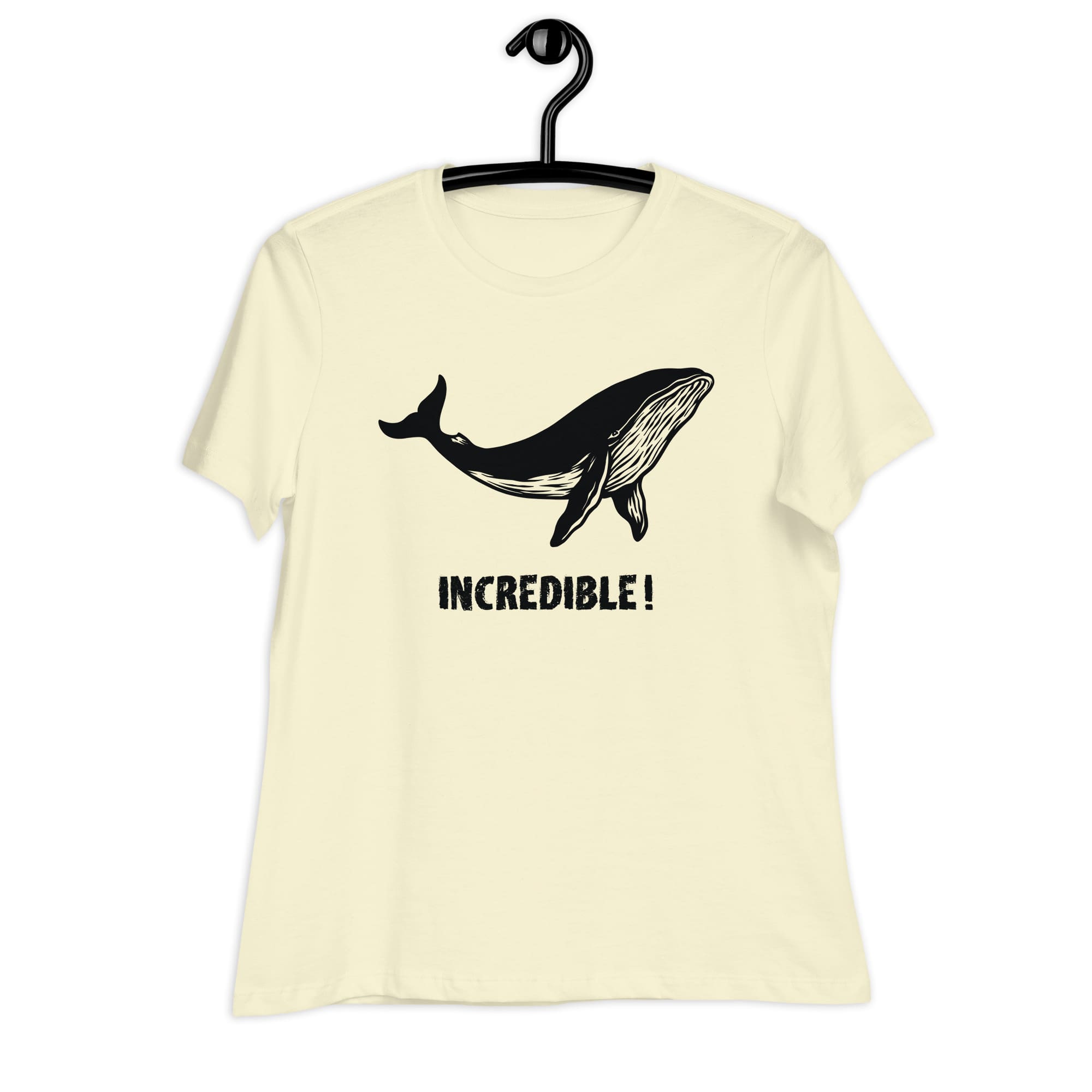 "Whales Are Incredible" Whale T-Shirt for Women (Black Print) Citron / S