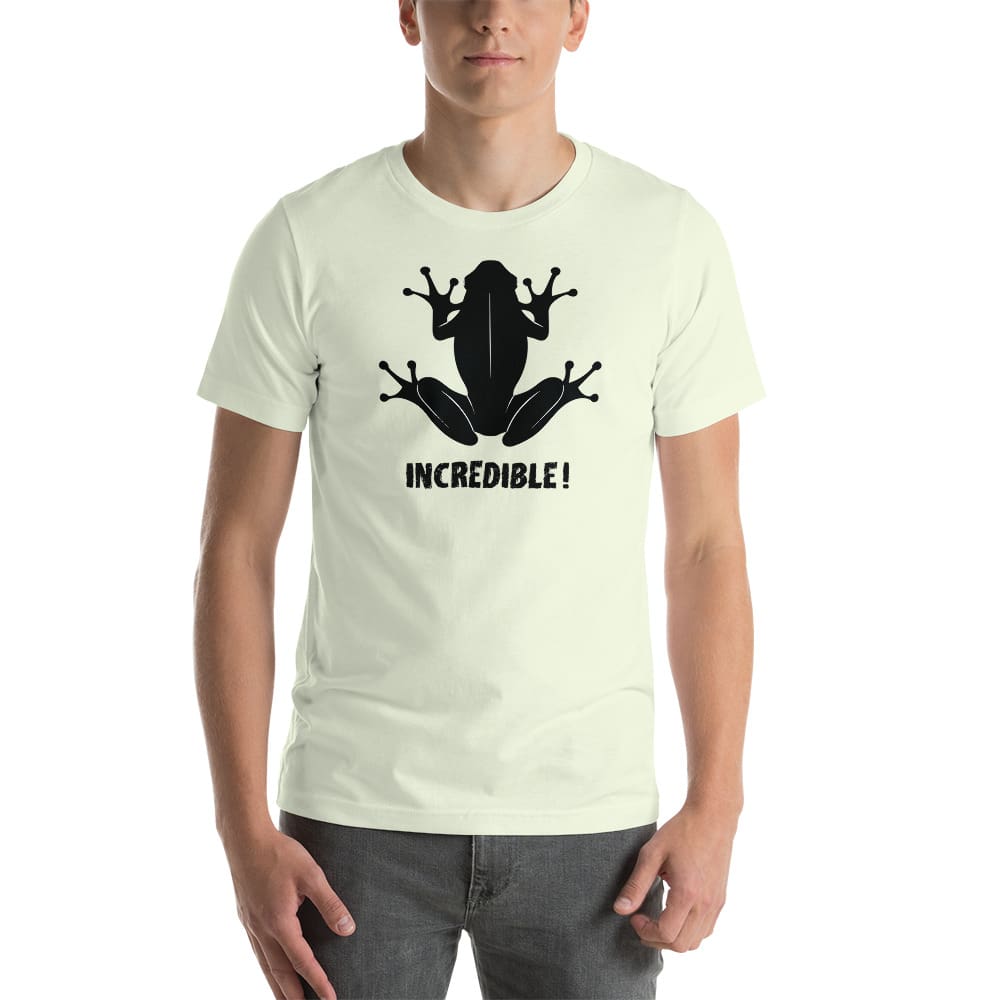 "Frogs Are Incredible" Frog T-Shirt - Black Print (Adult Unisex/Men's) Citron / XS