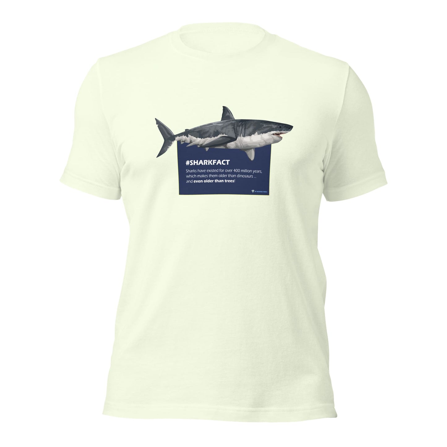 "#SHARKFACT Sharks Are Older Than Trees" Shark T-Shirt (Adult Unisex/Men's) Citron / XS