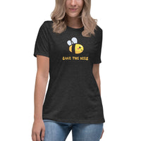 "Save the Bees" Bee T-Shirt (Women's) Dark Grey Heather / S