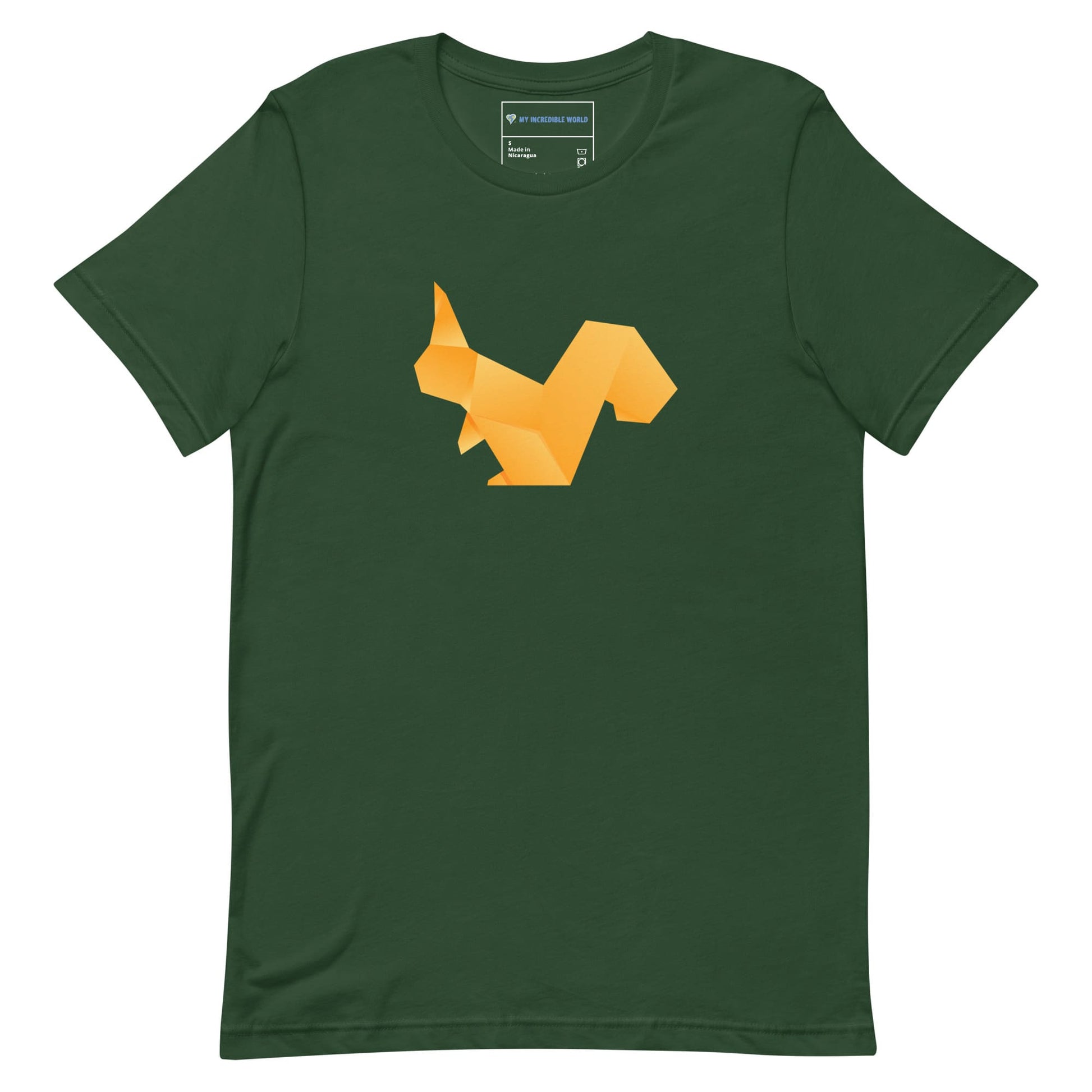 "Origami Squirrel" Low-Poly Squirrel T-Shirt (Adult Unisex) Forest / S