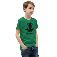 "Frogs Are Incredible" Frog T-Shirt for Youth/Kids (Black Print)