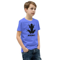 "Frogs Are Incredible" Frog T-Shirt for Youth/Kids (Black Print)