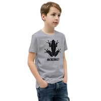 "Frogs Are Incredible" Frog T-Shirt for Youth/Kids (Black Print)