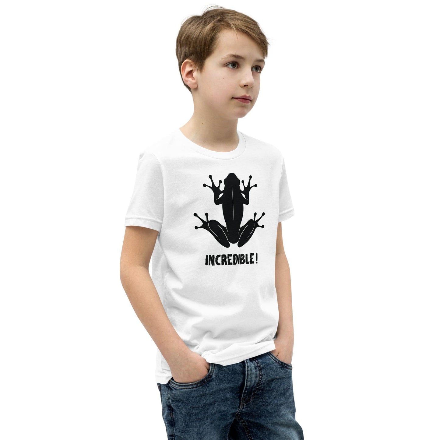 "Frogs Are Incredible" Frog T-Shirt for Youth/Kids (Black Print)