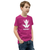 "Frogs Are Incredible" Frog T-Shirt for Youth/Kids (White Print)