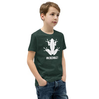 "Frogs Are Incredible" Frog T-Shirt for Youth/Kids (White Print)