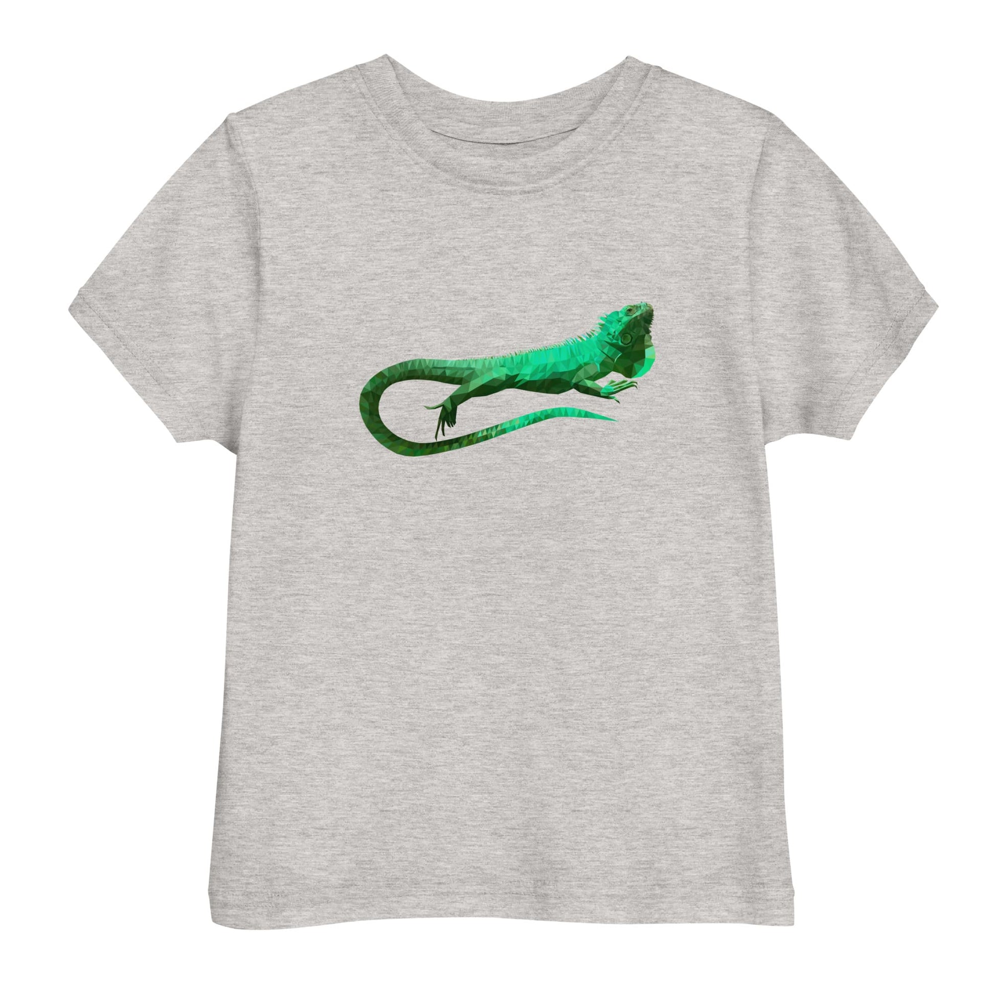 "Low-Poly Iguana" Polygonal Iguana T-Shirt for Toddlers Heather / 2