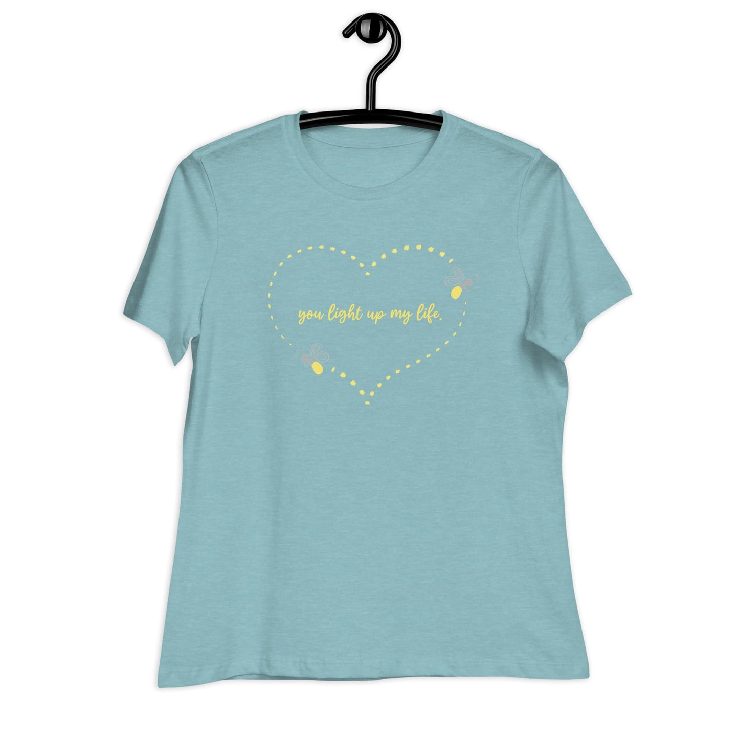 "You Light Up My Life" Firefly Women's T-Shirt Heather Blue Lagoon / S