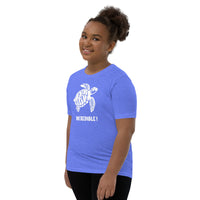 "Sea Turtles Are Incredible" Sea Turtle T-Shirt for Youth/Kids (White Print) Heather Columbia Blue / S