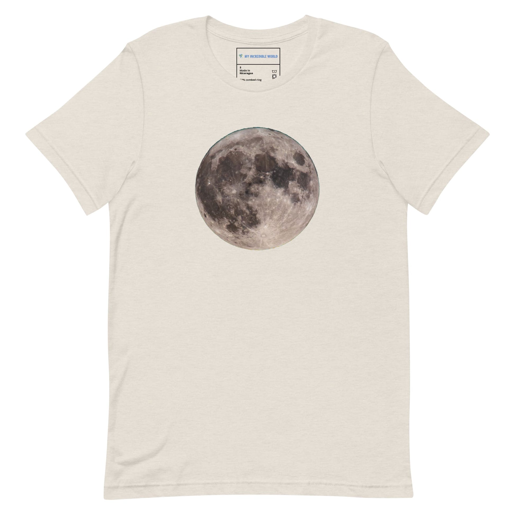 "Blue Moon Supermoon" Full Moon T-Shirt (Adult Unisex) Heather Dust / S