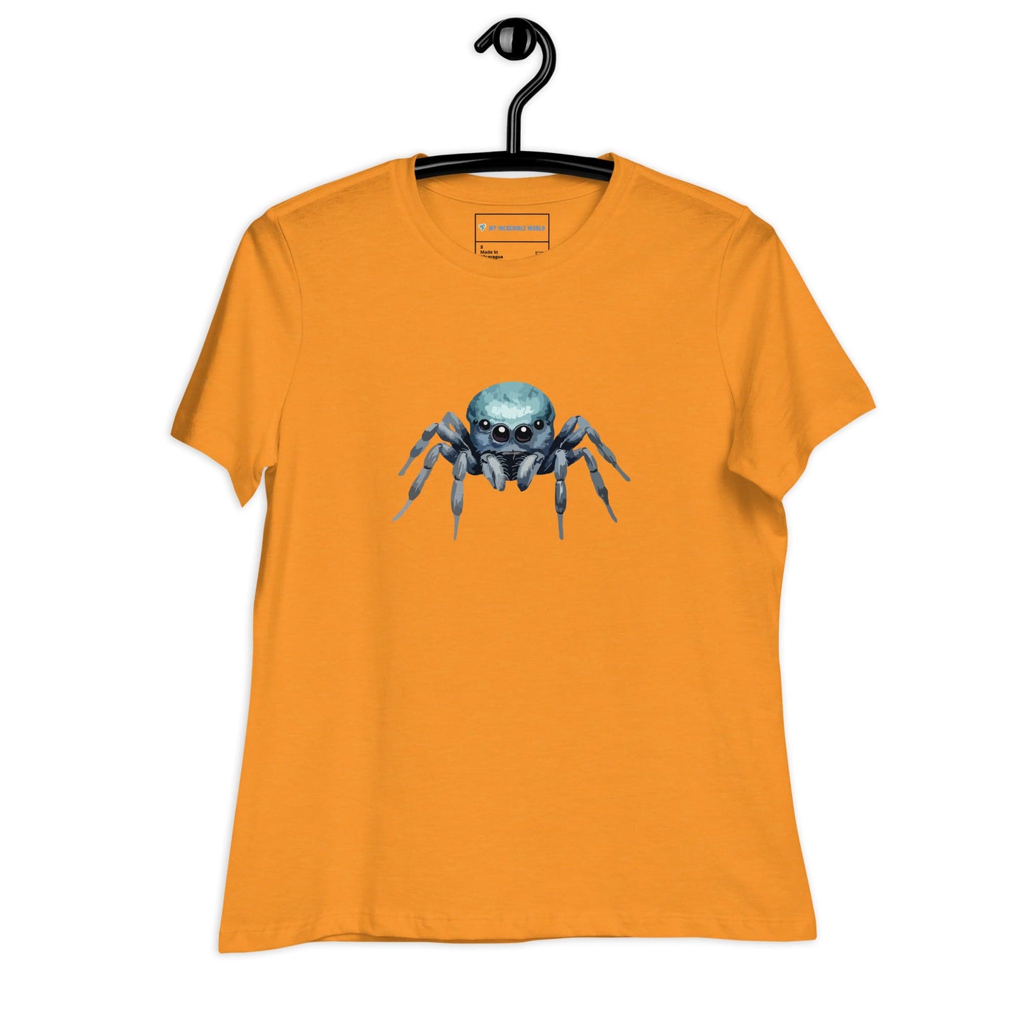 "Watercolor Spider" Cute Women's Spider T-Shirt Heather Marmalade / S