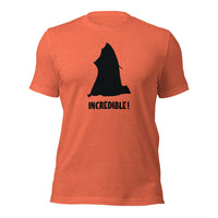 "Bats Are Incredible" Bat T-Shirt - Black Print (Adult Unisex) Heather Orange / S