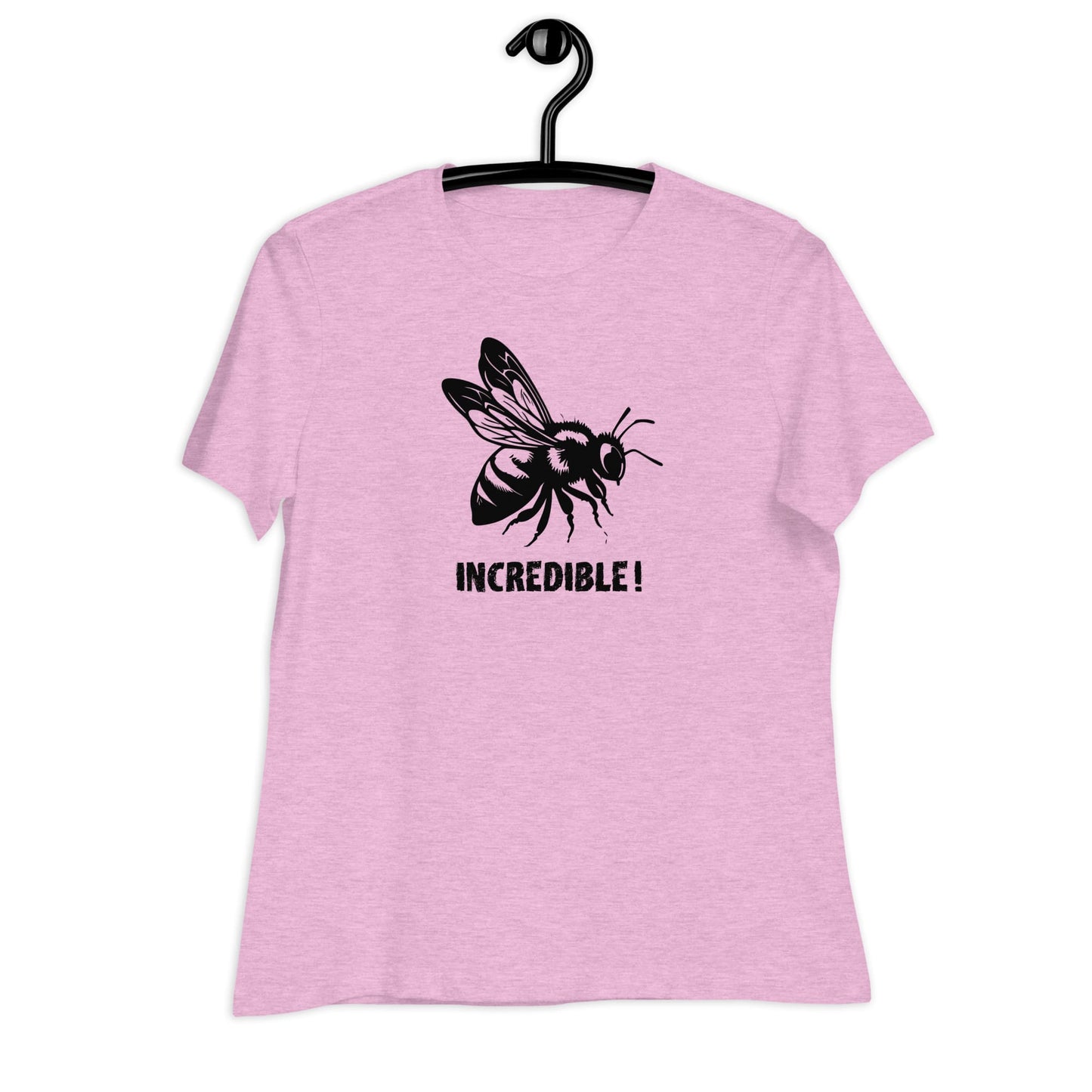 "Bees Are Incredible" Bee T-Shirt for Women - Black Print Heather Prism Lilac / S