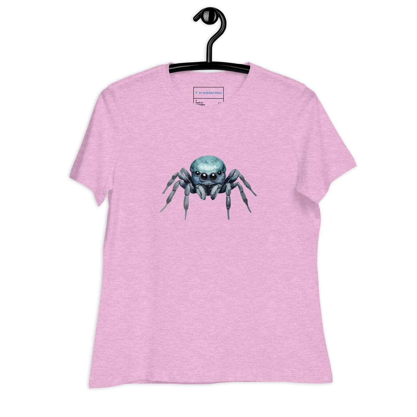 "Watercolor Spider" Cute Women's Spider T-Shirt Heather Prism Lilac / S