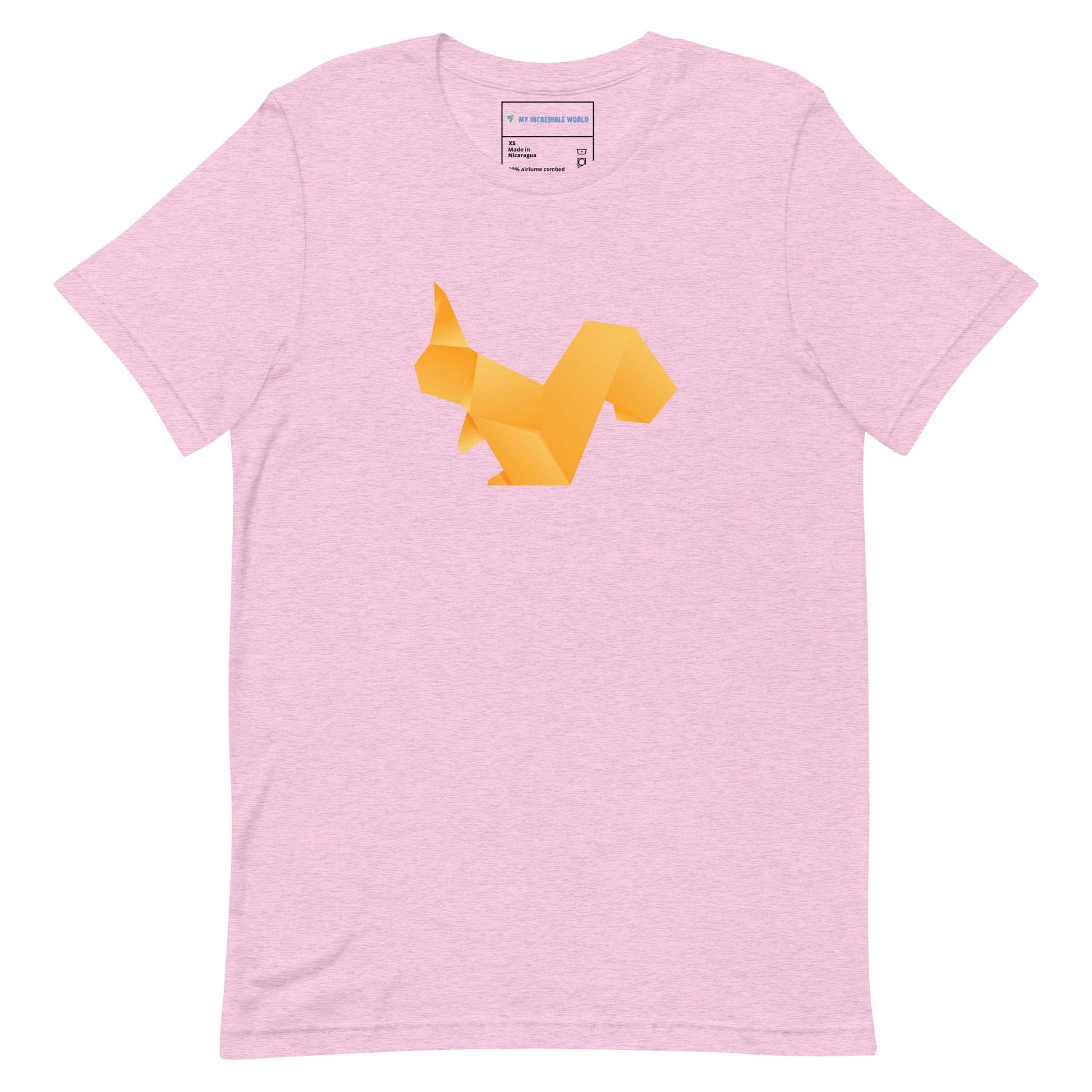 "Origami Squirrel" Low-Poly Squirrel T-Shirt (Adult Unisex) Heather Prism Lilac / XS