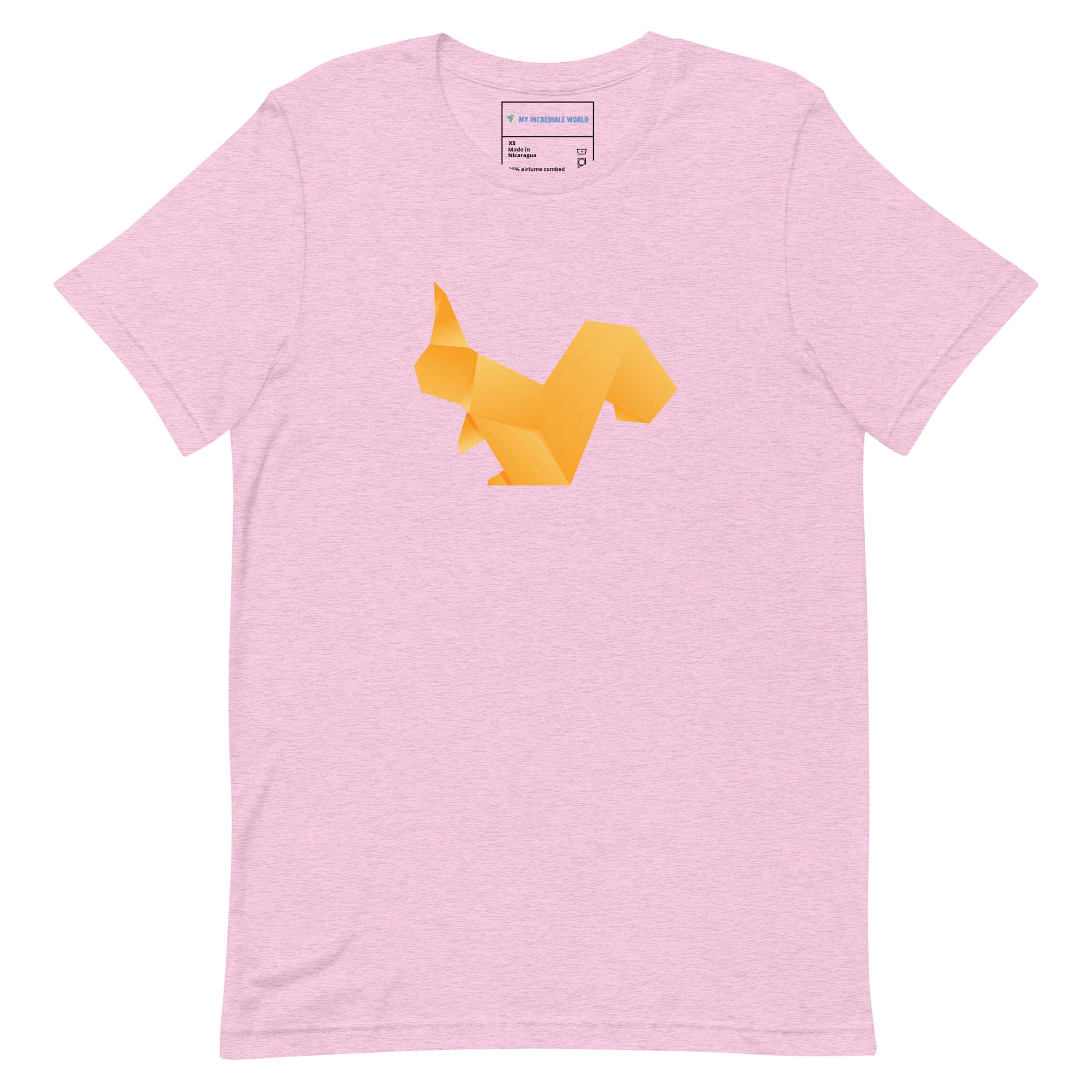 "Origami Squirrel" Low-Poly Squirrel T-Shirt (Adult Unisex) Heather Prism Lilac / XS