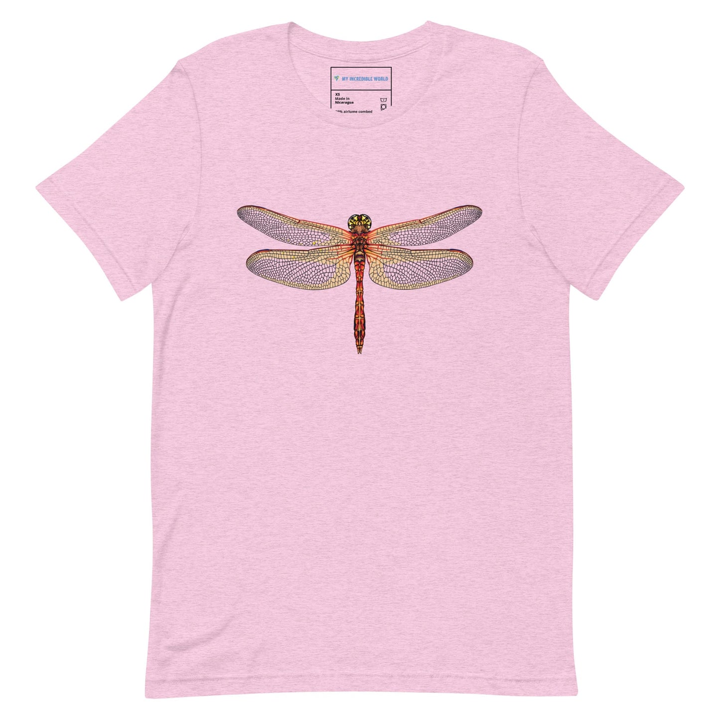 "Watercolor Dragonfly" Dragonfly T-Shirt (Adult Unisex) Heather Prism Lilac / XS