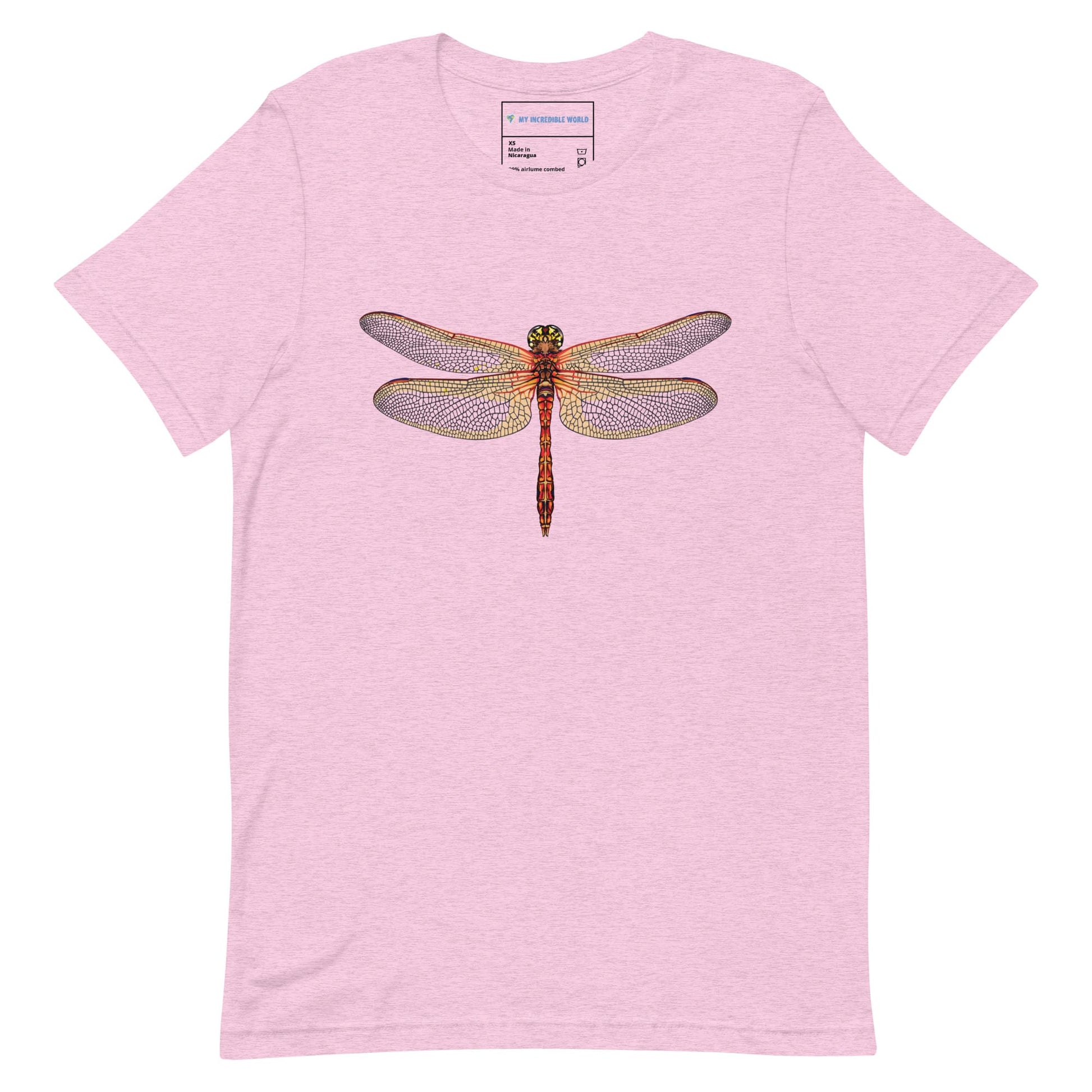 "Watercolor Dragonfly" Dragonfly T-Shirt (Adult Unisex) Heather Prism Lilac / XS